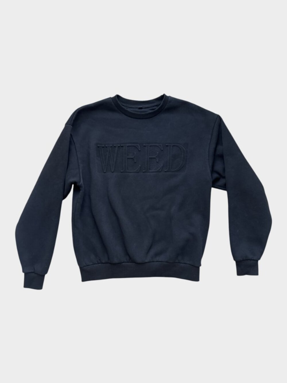 Weed, CA Black pullover crewneck sweatshirt oversized | Medium